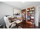 Spacious home office with L-shaped desk and bookcases at 1926 Hopewell Church Rd, Sherrills Ford, NC 28673