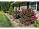 Landscaped flowerbed with various colorful roses at 1926 Hopewell Church Rd, Sherrills Ford, NC 28673