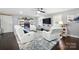 Spacious living room with fireplace and white furniture at 1926 Hopewell Church Rd, Sherrills Ford, NC 28673