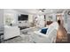 Open concept living room with hardwood floors and view to kitchen at 1926 Hopewell Church Rd, Sherrills Ford, NC 28673