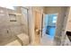 Modern bathroom features a tiled shower with a built-in bench and niche at 126 E Northstone Rd, Mooresville, NC 28115