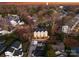 Aerial view of three-story townhouses with private backyard patios at 158 Mattoon St, Charlotte, NC 28216