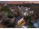 Wide aerial view of three townhomes and surrounding neighborhood at 162 Mattoon St, Charlotte, NC 28216