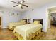 Bedroom with two twin beds, dresser and wood floors at 4609 Coronado Dr # O, Charlotte, NC 28212