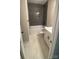 Modern bathroom with tiled shower and floors, a soaking tub, and updated vanity at 217 Heartland Dr, Rock Hill, SC 29732