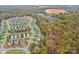 Aerial view of houses in a neighborhood at 2624 Woodlands Creek Dr, Monroe, NC 28110