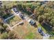 Expansive aerial view showcases the property's generous lot size and desirable location amongst mature trees at 3018 Corinth Church Rd, Monroe, NC 28112