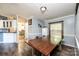 Dining area with wood table and kitchen view at 3401 Stony Brook Cir, Newton, NC 28658