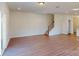 Spacious living room with hardwood floors and access to backyard at 3543 Nimbell Rd, Monroe, NC 28110