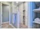 Luxurious tiled shower with mosaic accents and a glass enclosure in renovated bathroom at 94 Heritage Dr, Lake Wylie, SC 29710