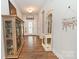 Inviting entryway with hardwood floors, decorative front door, and stylish furniture pieces at 126 Fleming Dr, Statesville, NC 28677