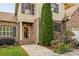 Inviting front entrance with brick facade and landscaping at 119 42Nd Avenue Nw Dr, Hickory, NC 28601