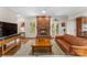 Living room with hardwood floors, fireplace and access to patio at 119 42Nd Avenue Nw Dr, Hickory, NC 28601