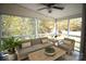 Relaxing screened porch overlooking a wooded area at 1815 Molly Cir, York, SC 29745