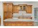 Kitchen with wood cabinets and granite countertops at 2830 Sparrow Springs Rd, Gastonia, NC 28052