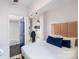 Bright bedroom with a double bed and access to bathroom and closet at 400 Queens Rd # E5, Charlotte, NC 28207