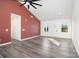 Spacious living room featuring hardwood floors and an accent wall at 1244 Bob Falls Rd, Shelby, NC 28150