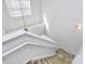 Staircase with carpeted steps and simple white railing at 2030 Cambridge Beltway Dr, Charlotte, NC 28273