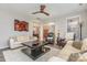 Bright living room featuring hardwood floors, modern decor, and comfortable seating at 3029 Quinebaug Rd, Fort Mill, SC 29715