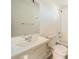 Simple bathroom with white pedestal sink and bathtub at 119 Nat Barber Ave, Gastonia, NC 28052