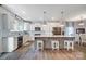 Stylish kitchen with a center island, pendant lighting, and stainless steel appliances at 25622 Seagull Dr # 645, Lancaster, SC 29720