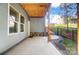 Covered patio with stone accents and view of backyard at 25622 Seagull Dr # 645, Lancaster, SC 29720