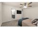 Bedroom with ceiling fan, carpet, and en-suite bathroom at 372 Olympia Way, York, SC 29745