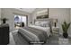 Serene bedroom with large bed, sliding glass door to patio, and modern decor at 4919 Polo Gate Blvd, Charlotte, NC 28216