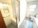 Updated bathroom with walk-in shower and built-in seat at 198 Dunlap Loop, Statesville, NC 28625