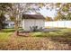 Backyard shed with patio and sitting area at 198 Dunlap Loop, Statesville, NC 28625
