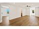 Spacious bedroom with wood-look flooring, recessed lighting, a ceiling fan, and windows that provide natural light at 4539 Polk Ford Rd, Stanfield, NC 28163