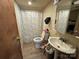 Clean bathroom with shower, toilet and sink at 325 Scaley Bark Dr, Salisbury, NC 28147