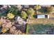 Aerial view showing home, detached garage, and expansive yard at 448 Johnson Dairy Rd, Mooresville, NC 28115