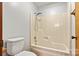 Clean bathroom with tub/shower combination at 448 Johnson Dairy Rd, Mooresville, NC 28115