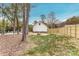 Backyard with fire pit and wooden fence at 7039 Executive Cir, Denver, NC 28037