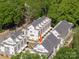 Beautiful aerial perspective of the townhome community, with well-manicured landscaping and convenient parking at 1421 Collier Walk Aly # Csw0209, Charlotte, NC 28205