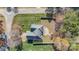 Aerial view of house and backyard, showing surrounding neighborhood at 1009 Amber Ct, China Grove, NC 28023