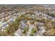 Aerial view of neighborhood with mature trees at 2111 Priory Ct, Charlotte, NC 28262