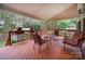 Relaxing deck with seating area and wooded views at 2111 Priory Ct, Charlotte, NC 28262