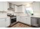Bright kitchen with stainless steel appliances, white cabinetry, and lots of natural light at 3452 Airlie St, Charlotte, NC 28205