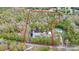 Aerial view of a property with a red outline showing the boundaries surrounded by lush trees at 2164 Mission Rd, York, SC 29745