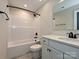Bathroom featuring a white vanity with marble countertop, a white bathtub, and chrome fixtures at 2387 Trundle Dr # Cwo0155, Gastonia, NC 28054