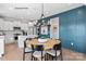 Bright dining area with a modern chandelier, round table, and stylish seating adjacent to the kitchen at 2387 Trundle Dr # Cwo0155, Gastonia, NC 28054