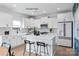 Modern kitchen with white cabinets, an island, and stainless steel appliances at 2387 Trundle Dr # Cwo0155, Gastonia, NC 28054