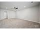 Spacious bedroom with ceiling fan and carpet at 3118 Whispering Creek Dr # 188, Indian Trail, NC 28079