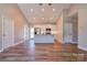 Open-concept living and kitchen area featuring high ceilings and modern fixtures at 1162 Scenic Cir, Shelby, NC 28150