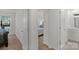 Clean hallway with doors to bedroom and bathroom at 278 Harpers Run Ln, Matthews, NC 28104