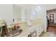 Bathroom with copper sink, tiled counters, and a walk-in shower at 206 N Trexler Ave, Rockwell, NC 28138