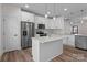 Bright, modern kitchen with white cabinets, stainless steel appliances and center island at 2410 Brantley Rd, Kannapolis, NC 28083