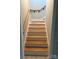 Staircase featuring hardwood steps and modern wooden handrail at 914 30Th Avenue Nw Dr # 1, Hickory, NC 28601